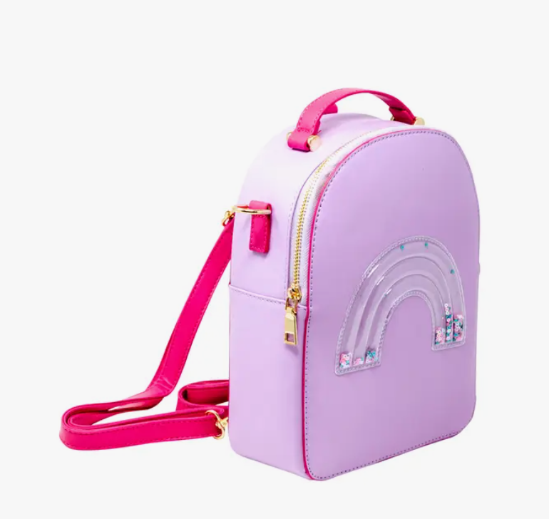 Purple Rainbow Confetti Backpack