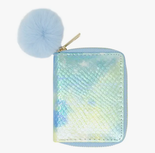 Blue Tie Dye Mermaid Scale Wallet