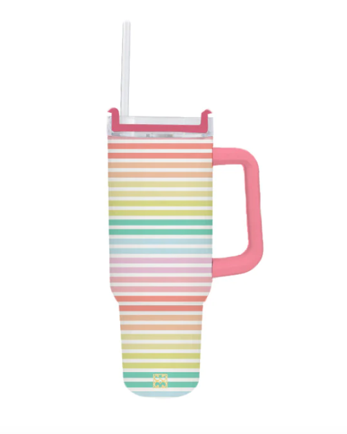 To-Go Handle 30oz Tumbler | Sunset Stripe