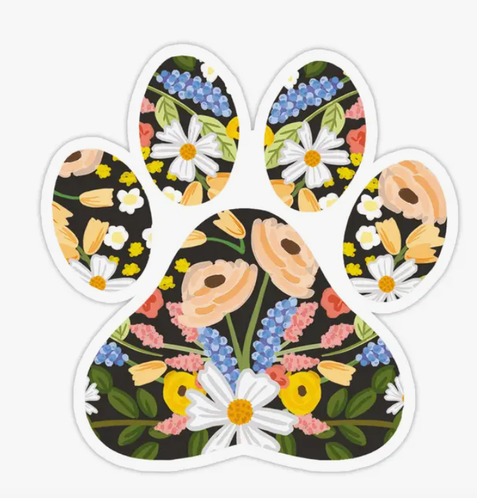 Floral Paw Sticker