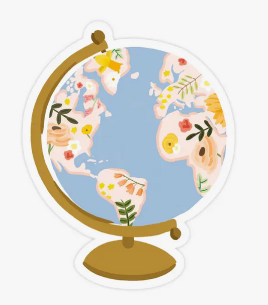 Floral Globe Sticker