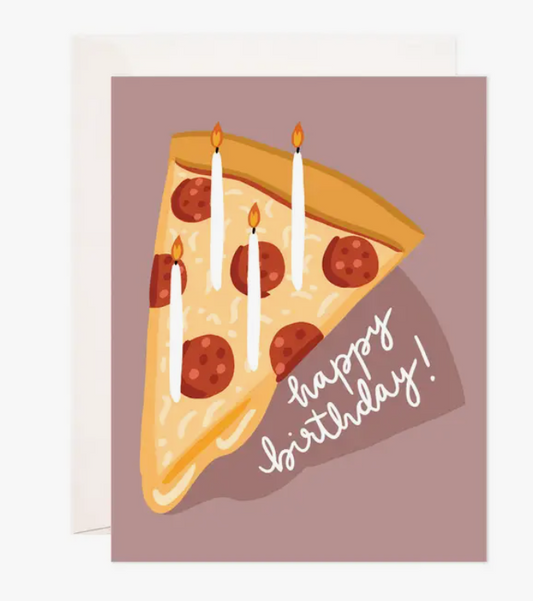 Pizza Birthday Card