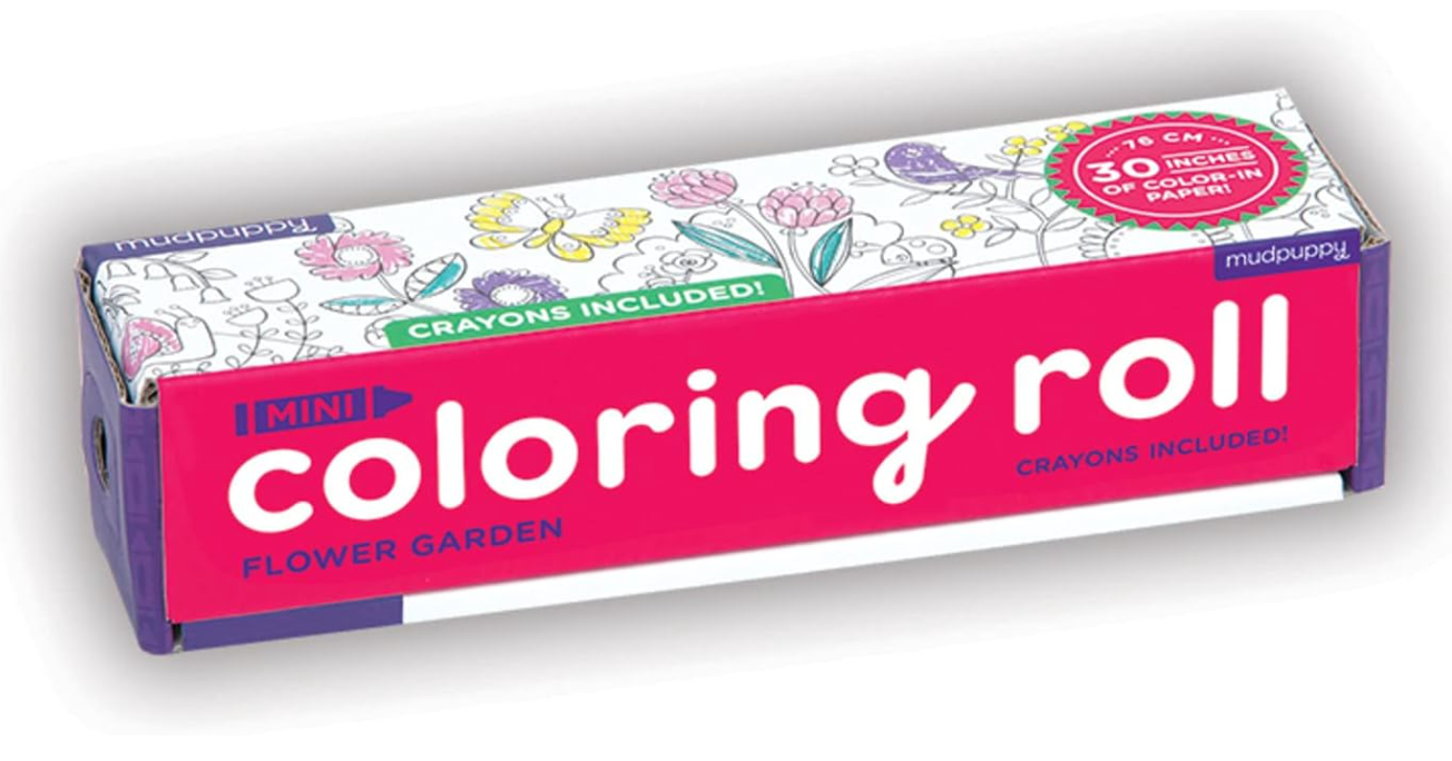 Flower Garden Mini Coloring Roll