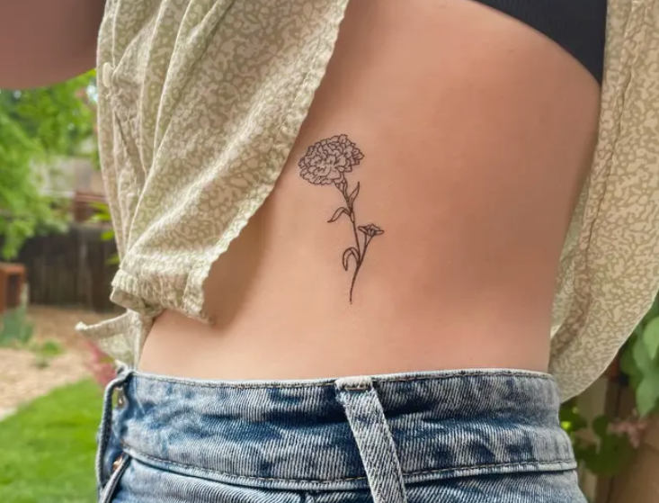 October Birth Flower (Marigold) Tattoo