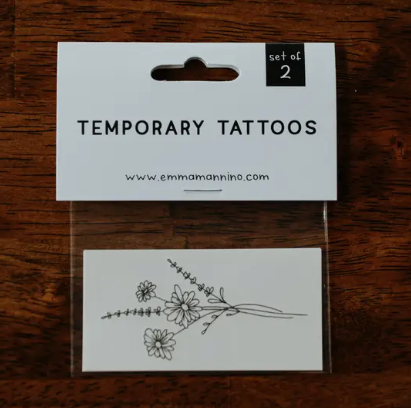 Daisy Temporary Tattoo Set