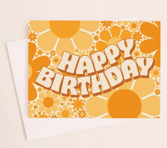 Happy Birthday Flowers Card