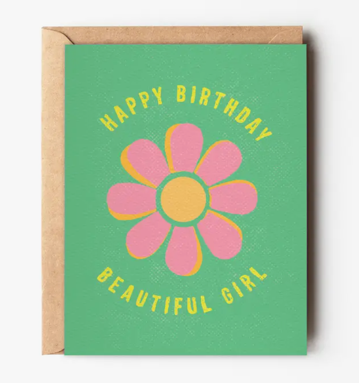 Happy Birthday Beautiful Girl Card