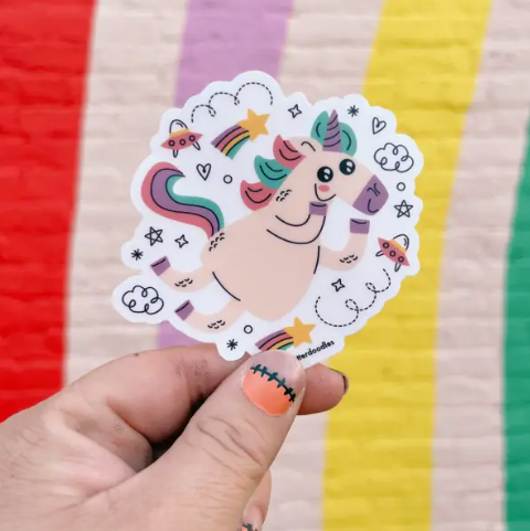 Dizzy Unicorn Sticker