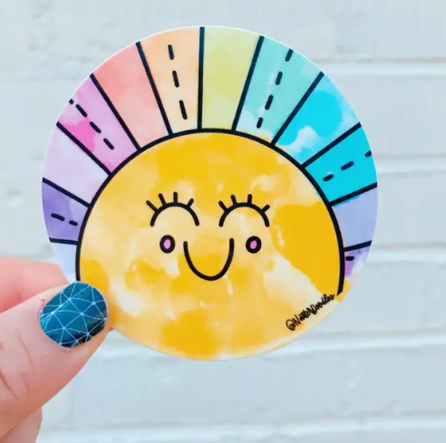 Rainbow Sunshine Sticker