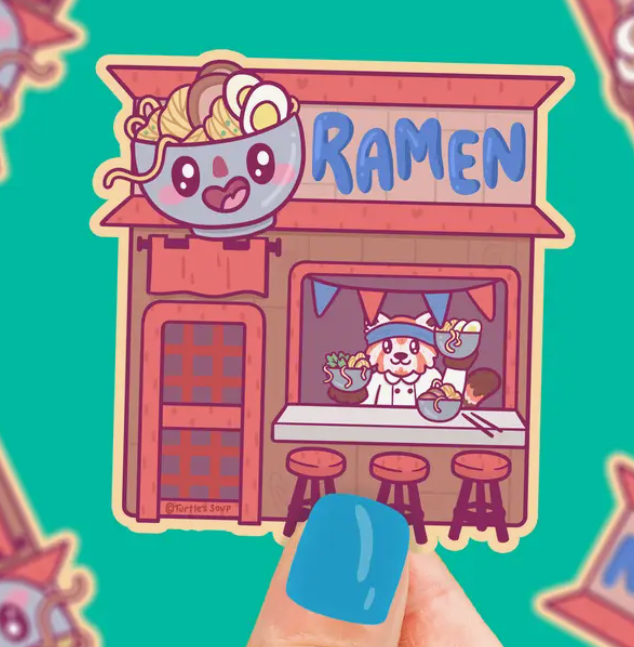 Ramen Booth Shop Keeper Sticker