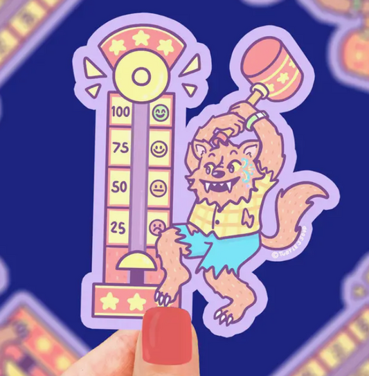 Werewolf Mythical Creature Amusement Park Sticker