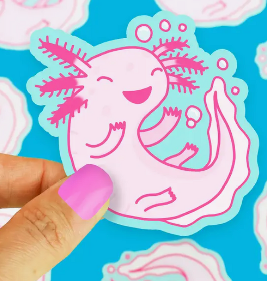 Axoloti Pink Amphibian Sticker