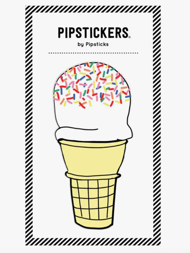 Big Puffy Ice Cream Cone Sticker