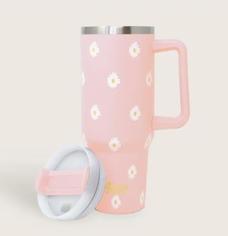 Pink Dancing Daisy 40oz Tumbler