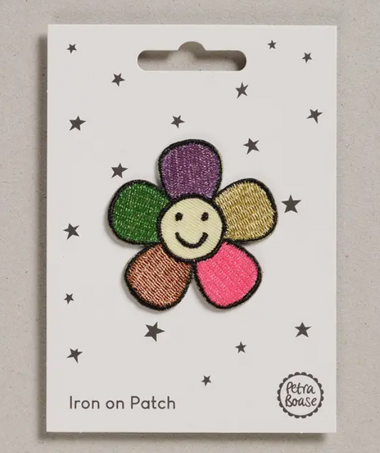 Happy Flower Iron on Patch