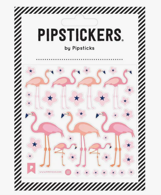 Fuzzy Flamingos Stickers