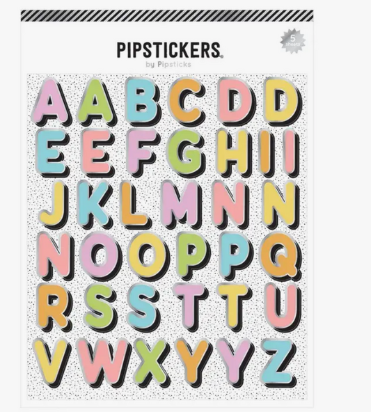 Pastel Party Big Alphabet  Stickers