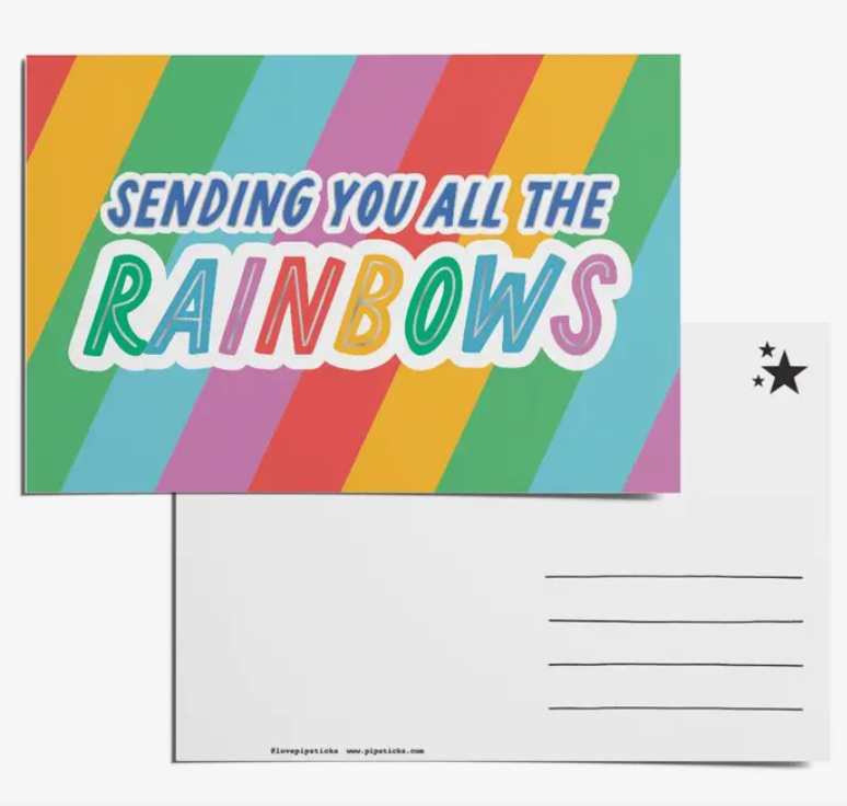 Sending You Rainbows Postcard 12 Pack