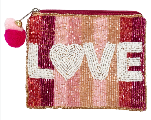 Ombre Love Beaded Pouch