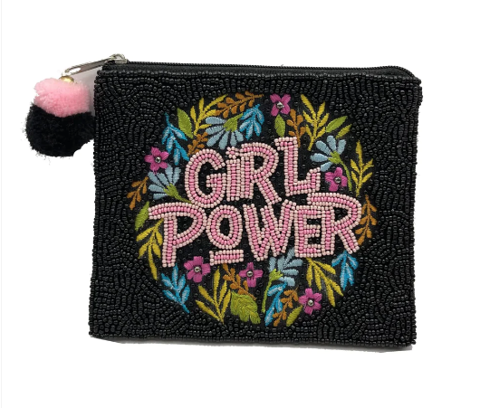 Girl Power Beaded Pouch