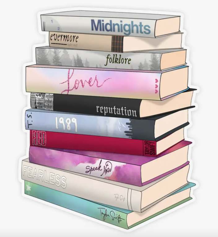 Taylor Swift Albums as Books Sticker