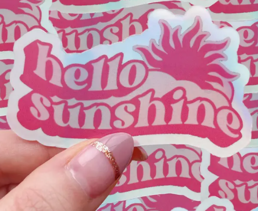 Hello Sunshine Holographic Sticker