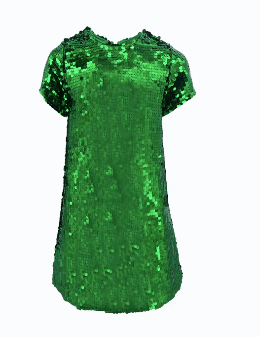 Emerald Sparkle Sequin Dress