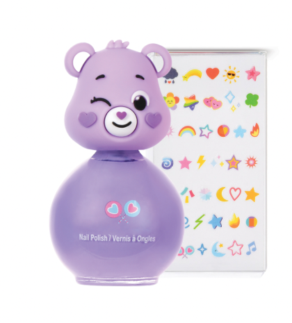 Purple Care Bear Nail Polish & Stickers