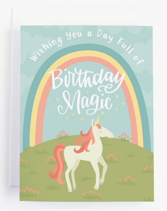 Unicorn Wishing You Birthday Card