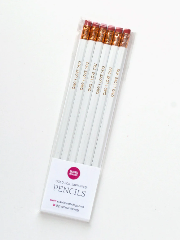 OMG I Love You Pencil Set