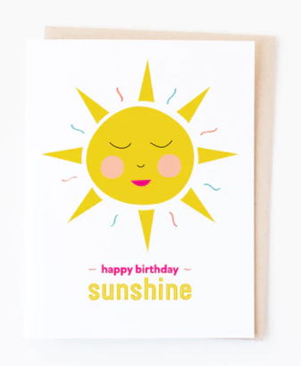 Sunshine Birthday Card