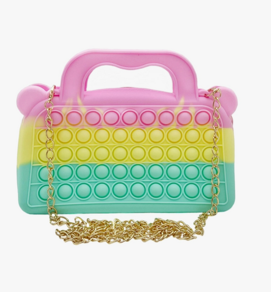 Fidget Pop Pastel Purse w/Gold Chain