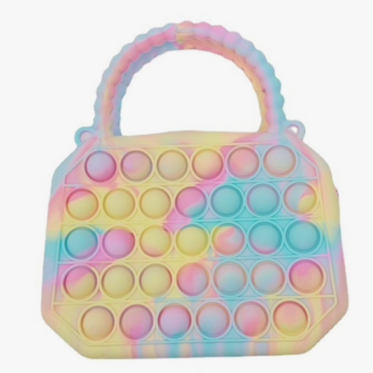 Mini Fidget Pop Pastel Tie Dye Purse w/Strap