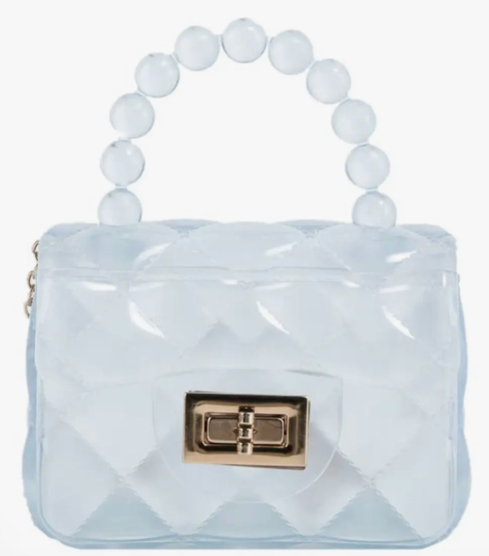 Clear Mini Jelly Purse w/Gold /Chain