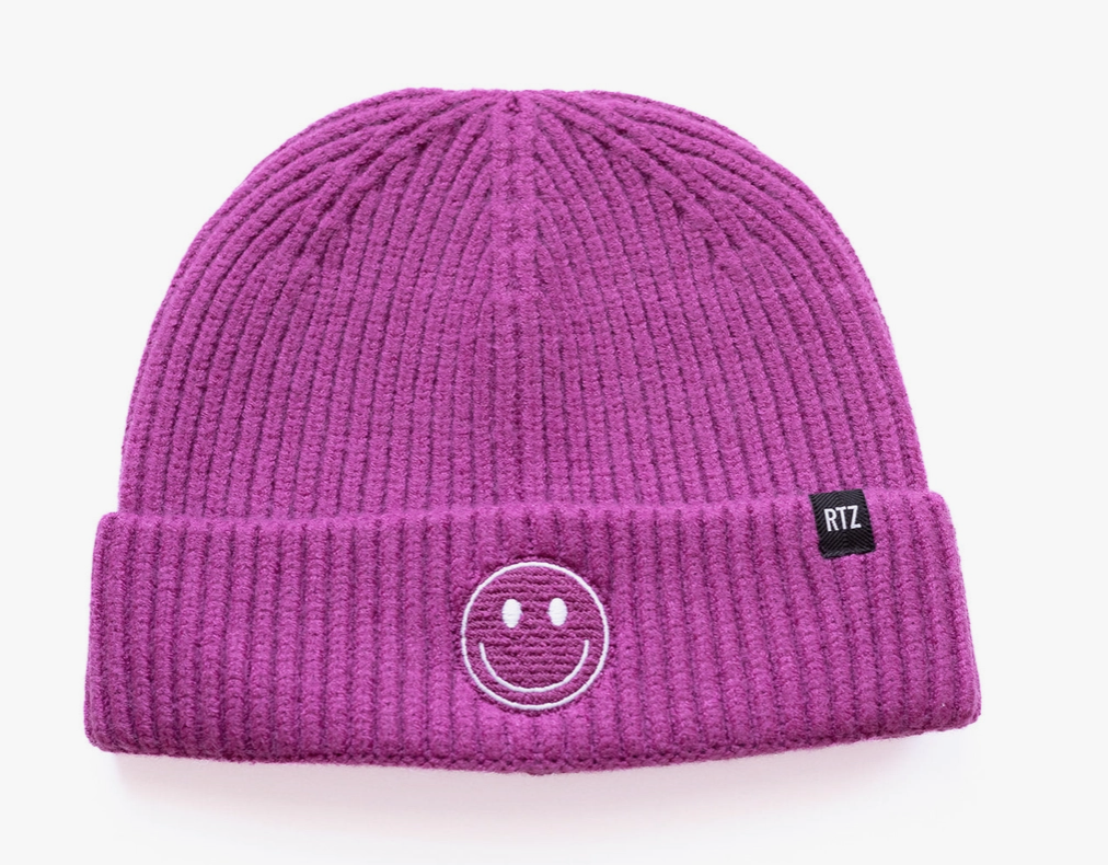 Boysenberry Smiley Beanie