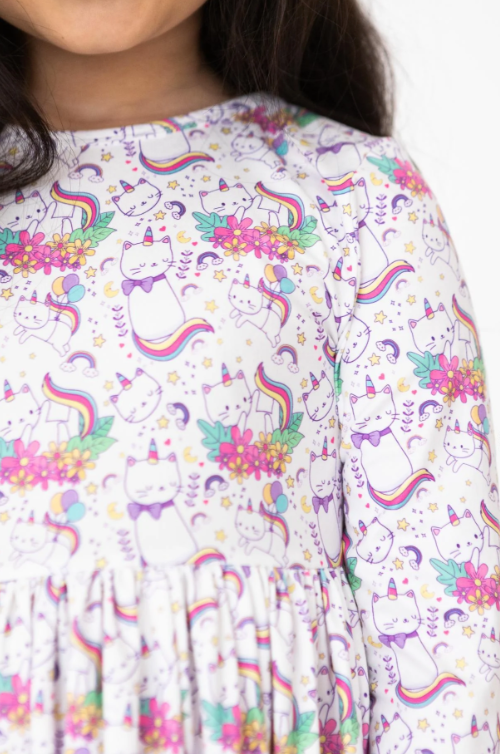 Rainbow Kitties Twirl Dress