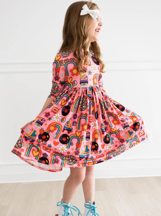 Put Your Records On Twirl Dress