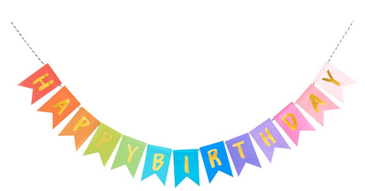 Rainbow Birthday Banner