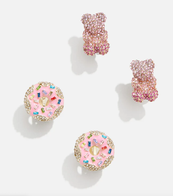 Pink/Gold Sugar Rush Clip-on Earring Set