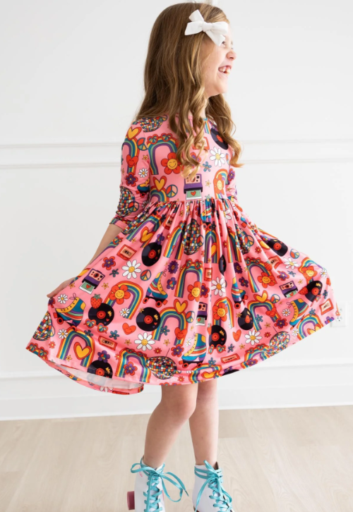 Put Your Records On Twirl Dress