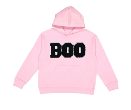 Pink Boo Patch Halloween Hoodie