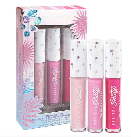 Snow-Glowed 10K Shine Lip Gloss Trio