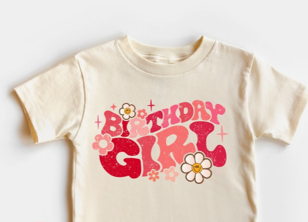 Birthday Girl Daisy Graphic Tee | Natural