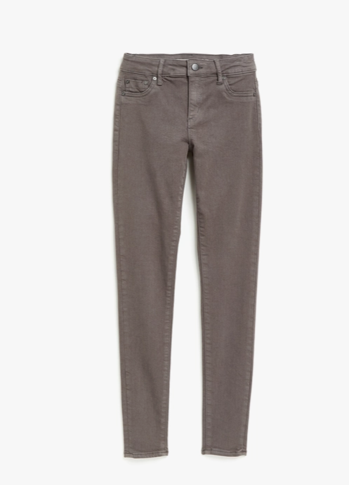 Eiffel Tower Gray Diane Mid Rise Skinny Pant