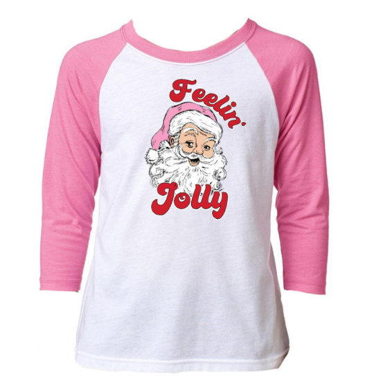 Feelin' Jolly 3/4 Sleeve Jersey T-Shirt