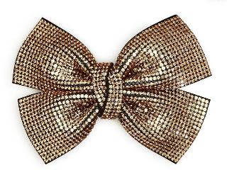 Gold Embellished Bow Barrette