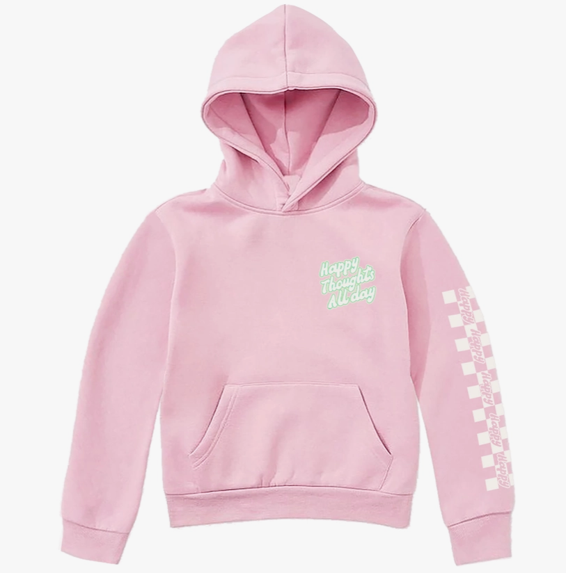 Pink Happy Thoughts Hoodie