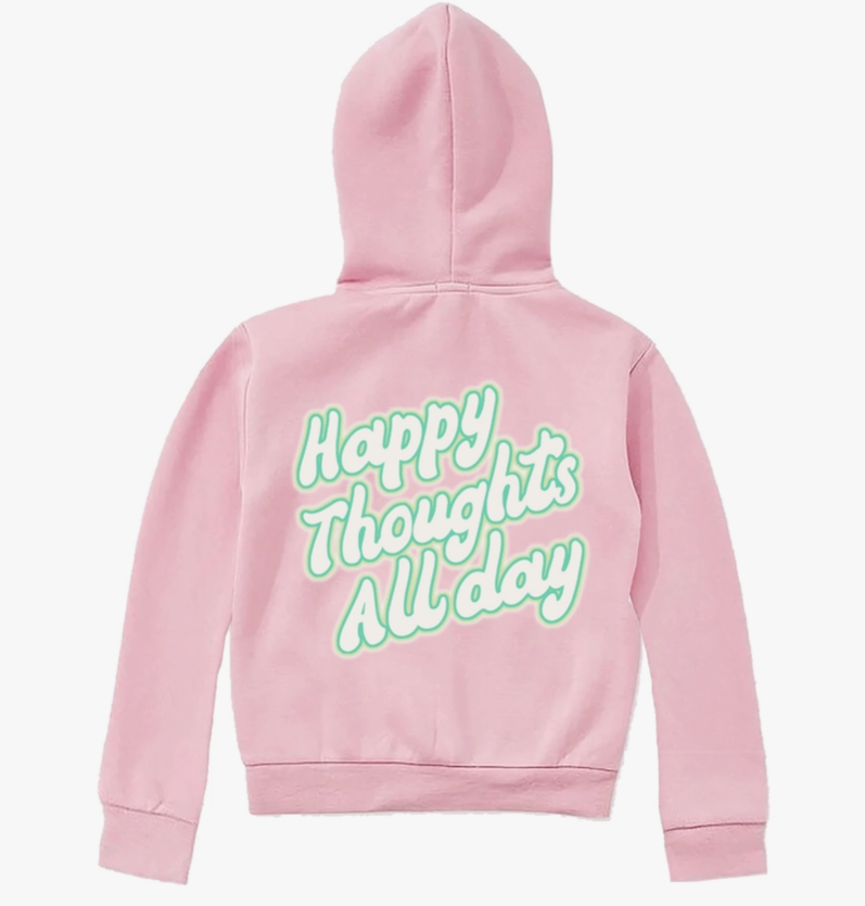 Pink Happy Thoughts Hoodie