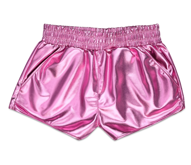 Pink Metallic Shorts