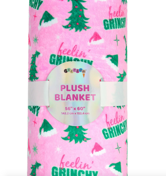 Feeling Grinchy Plush Blanket